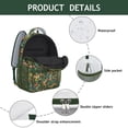 thumbnail image 4 of Hand-Drawn Dinosaur and Sky Pattern Backpack – Watercolor Dino and Planet Print Schoolbag with Roaring Forest Scene, 4 of 6