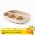 thumbnail image 4 of Baby Plate and Tray in Beige Color by Muqe Peeko with Suction and Sections, 4 of 11