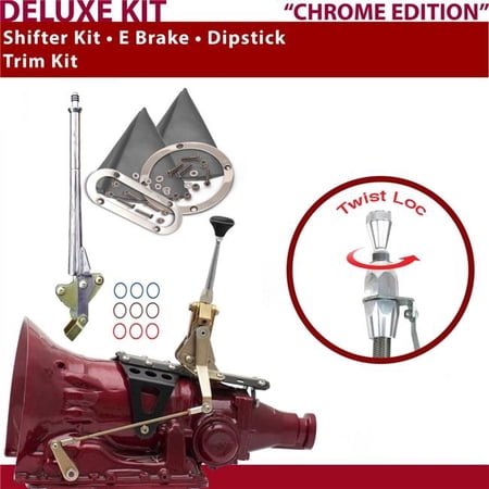 American Shifter TH350 Shifter Kit 6 in. E Brake Trim Kit Dipstick for D4A73