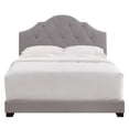 thumbnail image 2 of Home Fare Rembourré Chameau Lit Grand en Gris Fumée, 2 of 8