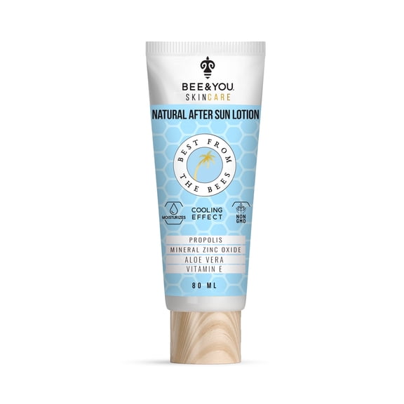 BEE and YOU Natural Mineral After Sun Lotion - Skincare Mineral Sun Lotion with Propolis, Zinc Oxide – Hypoallergenic, 100% Natural & Clean, Cooling Effect…