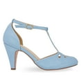 thumbnail image 3 of Chase & Chloe Women's Pepper Mary Janes - Vintage Cutout Low Kitten Heels Retro T Strap Pumps, 3 of 4