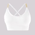 thumbnail image 3 of Umfun Women's Ribbed Scoop Neck Bralette with Open Back Detail - Thin Straps Wireless Crop Top with Removable Cups for Everyday Wear, 3 of 8