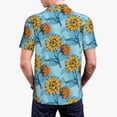 thumbnail image 3 of Balery Sunflowers Printed Men’s Short Sleeve Polo Shirt, Midweight Men's Shirt,Golf Polo shirts -XX-Large, 3 of 8