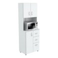 thumbnail image 2 of Inval America GCM-043 Kitchen Storage Cabinet Melamine, Laricina - White, 2 of 11