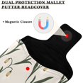 thumbnail image 3 of Haosy Minimalist Snowdrop Golf Mallet Putter Cover Strong Magnetic Leather Golf Club Headcover Closure, 3 of 7