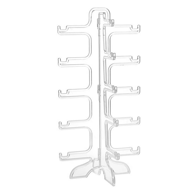 Clear 5 Pairs Glass Stand Sunglass Holder Glasses frame shelf Glass stand Rack frame shelf Display Organizer Sunglasses Frame Shelf Showcase