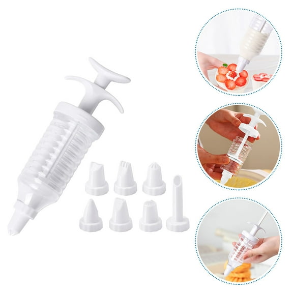 1 Set Manual Cream Injector Cake Decorating Tools with Piping Tips
