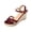 Wine, variant on Women's Platform Wedge Sandals Buckle Ankle Strap Open Toe Casual Summer Beach Walking Slide Sandals, Coffee Size 8.5