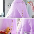 thumbnail image 3 of Princess Bed Canopy for Girls Room Decor Round Lace Mosquito Net with 2.7m Star Decor Play Tent Reading Nook Canopies Yarn Girl Dome Netting Castle, 3 of 5