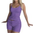 thumbnail image 6 of FAHXNVB Womens Pajamas Set Casual Cute Hearts Printed Sleepwear Soft Pj Sets 2 Piece Sleeveless Cami Top and Shorts Loungewear S-XXL, 6 of 6
