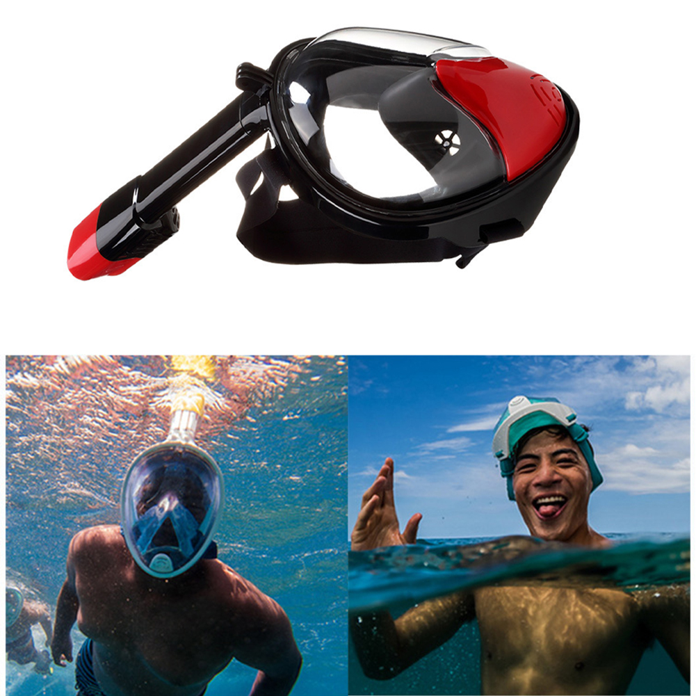 180° Full Face Snorkel Mask, Panoramic View Snorkel Mask, AntiFog AntiLeak Snorkeling For