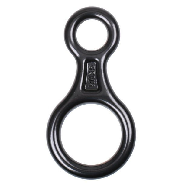 8 Anillos Dispositivo de Rappel Belay Mosquetones de Escalada Rapel Cuesta Abajo Negro