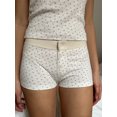 thumbnail image 4 of Yunliwuli Women Lounge Shorts, Low Waist Button Closure Printed Slim Pajama Shorts Sleepwear, 4 of 7