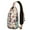 Beige-38, variant on Tiger Print Sling Backpack, Lightweight Crossbody Daypack with Roaring Bengal Face Art, Tribal Jungle Stripes Design, Anti-theft Travel Bag for Wild Lover, Students, City Walk, Gym Use