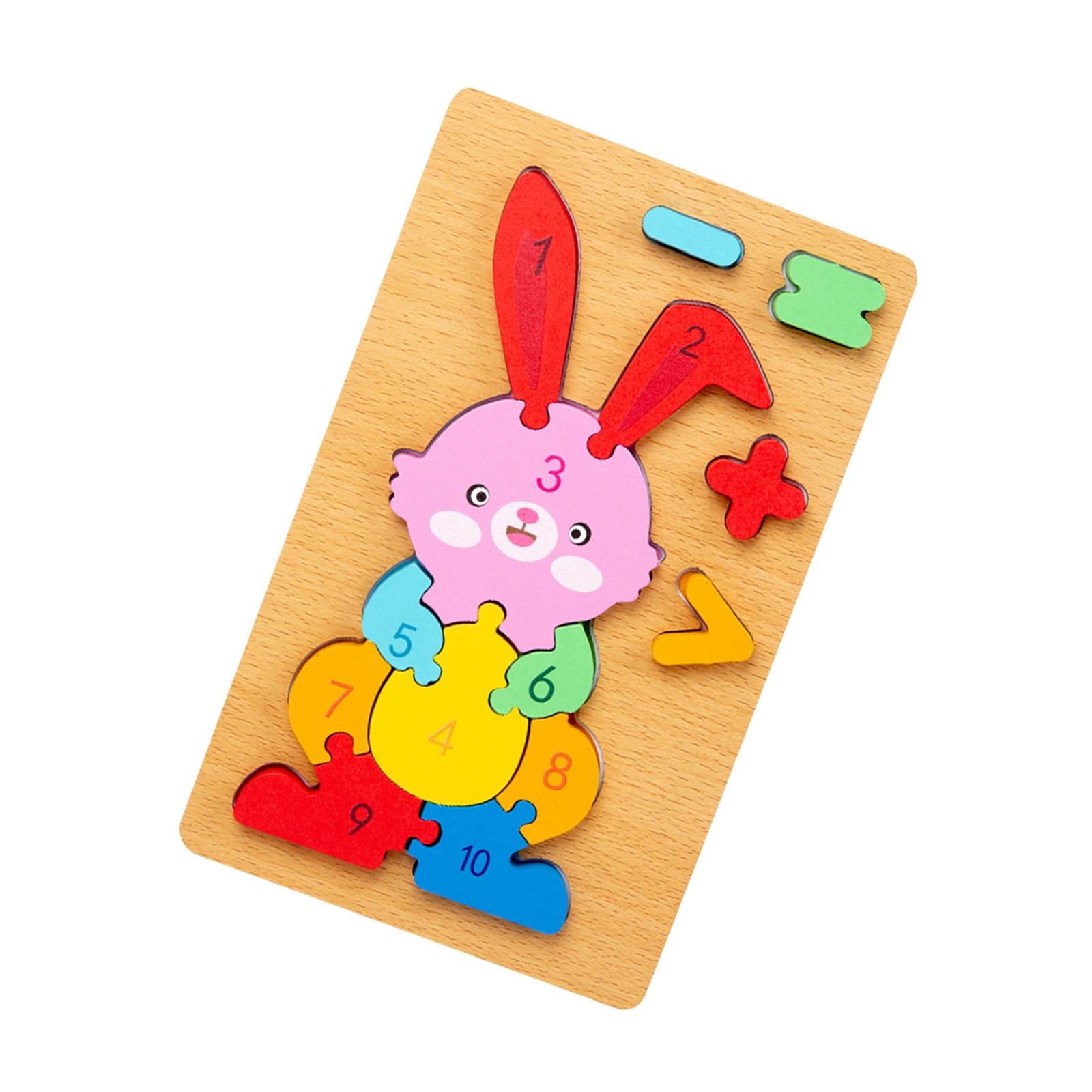 FORSIKHA Kids Toys Pre-School Number Wooden Puzzle Wooden Toys for Kids 3 +  Jigsaw Puzzles for Adults Baby Learning Toys Educational Toys for 2 Board