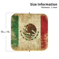 thumbnail image 2 of Mexican Print Leather Drink Coasters for Drinks (6 Pack) for Tabletop Protection Square, 2 of 6