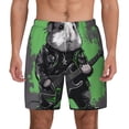 thumbnail image 2 of Picia Rock Guitar Guinea Pig pattern Mens Swim Trunks with Compression Liner Stretch Beach Shorts Quick Dry with Zipper Pockets No-Chafing Board Shorts-Medium, 2 of 9