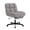 Gray, variant on Daluvenix Office Chair, Ergonomic Extra Wide Big Desk Chair with Retractable Footrest, Height Adjustable Swivel Teddy Fleece Mid Back Home Chair with Wheels, White