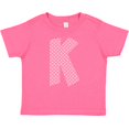 thumbnail image 3 of Inktastic Pink and White Polka Dots Letter K Boys or Girls Baby T-Shirt, 3 of 5