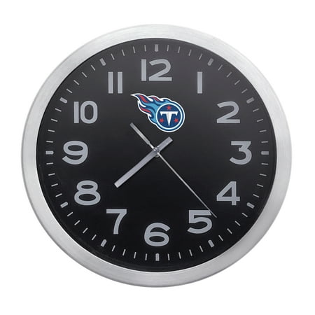 Wall Clock Home Decor or for a Patio/RV/Game Room 10 Round Silver Edge with a Black Face Featuring Your Choice of a Football Team Logo Vinyl Decal – FREE Battery Included (Titans) Wall Clock Home Decor or for a Patio/RV/Game Room 10 Round Silver Edge with a Black Face Featuring Your Choice of a Football Team Logo Vinyl Decal – FREE Battery Included (Titans)