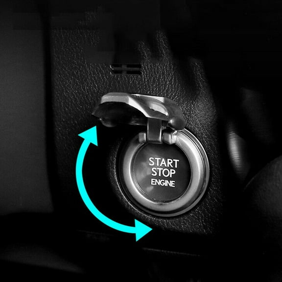 Car Auto Ignition Engine Start Stop Button Decor Ring Trim Cover Cap