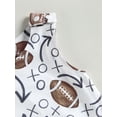 thumbnail image 6 of Suealasg Baby Boy Girls Rugby Print Sleeveless Romper Bodysuit One Piece Outfit Jumpsuit for Newborn Infant, 6 of 9