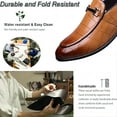 thumbnail image 4 of Mens Business Leather Loafers Formal Dress Casual Classic Comfort Wedding Office Breathable Oxford Shoes Brown 11 US, 4 of 7