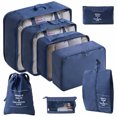 thumbnail image 1 of Juego de almacenamiento de viaje Bolsa de almacenamiento de viaje Juego de ocho piezas Bolsa de almacenamiento para clasificar ropa de viaje, 1 of 6