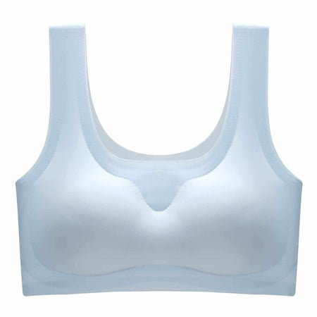 

Miluxas Women s Mind Sleep Underwear Plus Big-Size Comfort Sports Vest Bra without Steel Ring On Clearance Blue 16(XXXXL)