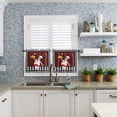 thumbnail image 3 of 24 Inch Long Tier Curtains for Kitchen, Chef Food Lattice Bathroom Window Curtains Rod Pocket Short Curtains Window Treatment Tiers for Living Room Farmhouse 2 Panels, 3 of 5
