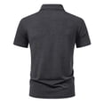 thumbnail image 6 of Dagugfen Dress Shirts for Men Collared Neck Short Sleeve Quarter Button Suit Shirts Business Workwear Pullover Tops with Pocket, 6 of 8