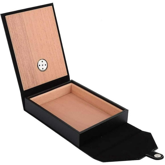 Dww-black-bote Cigares En Bois Bote De Rangement Pour Caisse Cigares En Cdre Et En Cuir Artificiel
