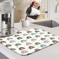 thumbnail image 6 of Floral Boho Dish Drying Mat 18x24 Inch Colorful Arch Stripe Washable Microfiber Kitchen Counter Pad Reversible Drying Mat for Dishes Home Decor, 6 of 6