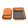 thumbnail image 1 of Bandeja plegable y atractiva de silicona para herramientas, portátil, multiusos, flexible, organizador de almacenamiento para accesorios de hardware. Juego de 3 piezas, 1 of 8