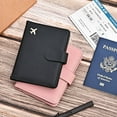 thumbnail image 1 of Porta pasaporte creativo de PU para aviones, bolsa de almacenamiento con certificado, cepillo antirrobo, porta pasaporte RFID, 1 of 5