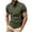 Army Green, variant on Collarless Golf Shirts for Men Slim Fit Short Sleeve Muscle T Shirt Business Casual Work Shirts with Pockets