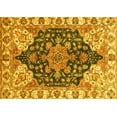 thumbnail image 1 of Ahgly Company Machine Washable Indoor Rectangle Geometric Yellow Traditional Area Rugs, 7' x 10', 1 of 4