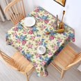 thumbnail image 2 of Pioneer Flower Floral Print Pattern Square Tablecloth,Waterproof Square Table Cover,Wipeable Spillproof Washable Table Cover for Home Kitchen Party Decor 52"x52"(132x132cm), 2 of 6