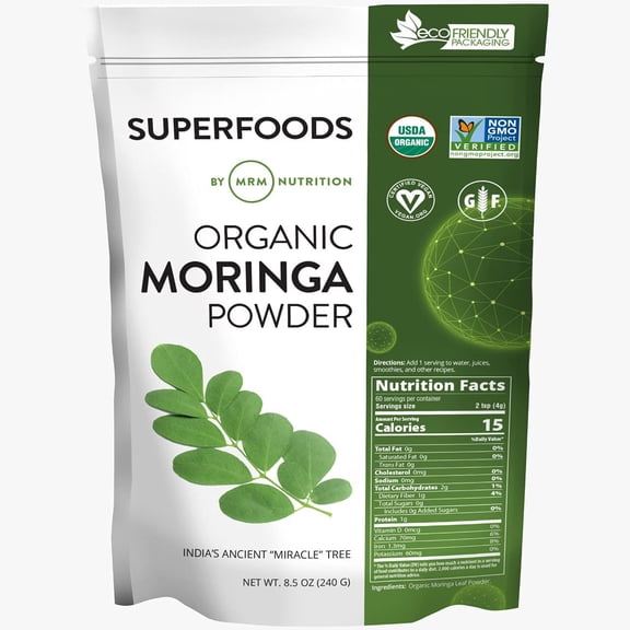 MRM Moringa Powder, 8.5 Oz, 60 Servings