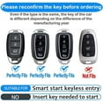 thumbnail image 2 of For Hyundai Key Fob Cover,Metal Key Case Cover for Hyundai Palisade Elantra Kona Azera Santa Key Accessories with Keychain, 2 of 10
