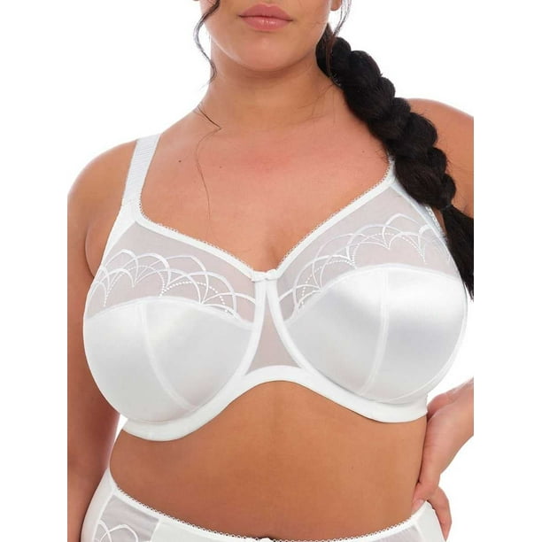Elomi Women's Plus-Size Cate Underwire Full Cup Banded Bra,White,40JJ  UK/40N US 