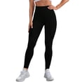 thumbnail image 6 of TGPMGRZ Scrunch Workout Leggings for Women High Waisted Lifting V Back Waist Seamless Gym Yoga Leggings Black Size L, 6 of 7