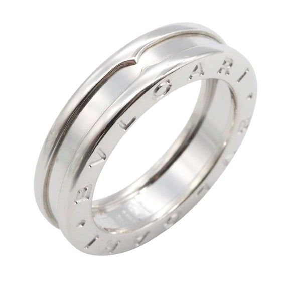 Pre-Owned BVLGARI B-zero1 Ring, 1BD, 18K White Gold, Men's and Women's, Silver