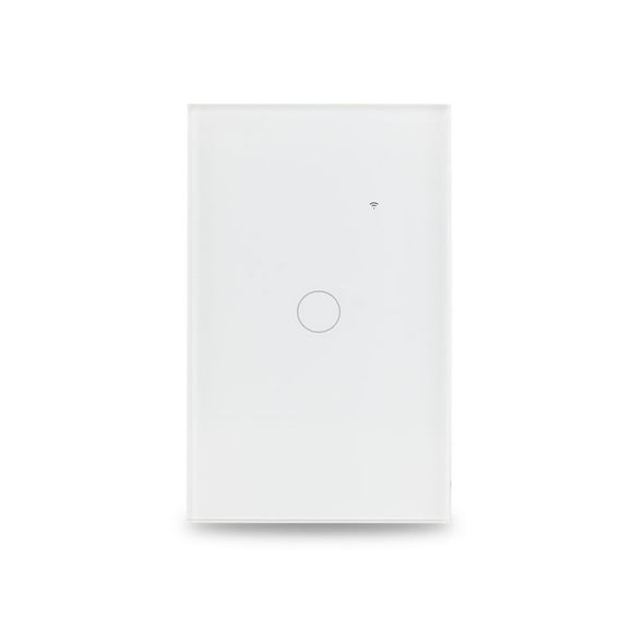 Lloyd's Smart WiFi Switch - Compatible with Alexa and Google Home, This 100-240V, 15A Switch; Sleek Tempered Glass Design in White. It Controls 2 Separate Units (2-Gang) for Smart Home Integration.