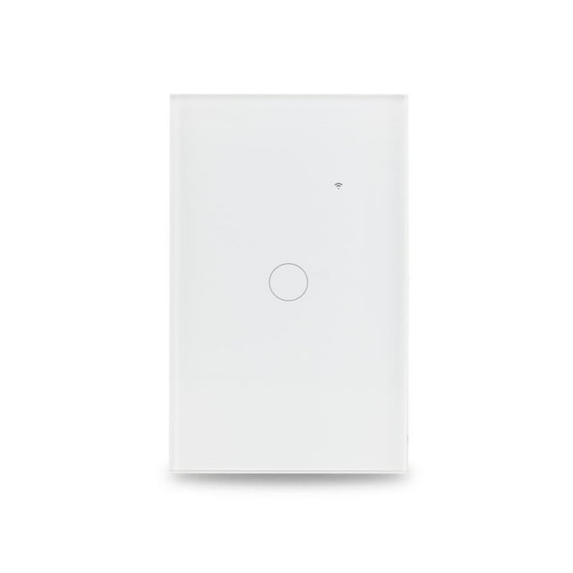 Lloyd's Smart WiFi Switch - Compatible with Alexa and Google Home, This 100-240V, 15A Switch; Sleek Tempered Glass Design in White. It Controls 3 Separate Units (3-Gang) for Smart Home Integration.