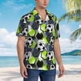 thumbnail image 6 of Uemuo Football Printed Regular Fit Short Sleeve Casual Hawaiian Shirt for Men,Aloha shirt,Tropical shirt,Floral print shirt,Vacation Beach shirt-Small, 6 of 9