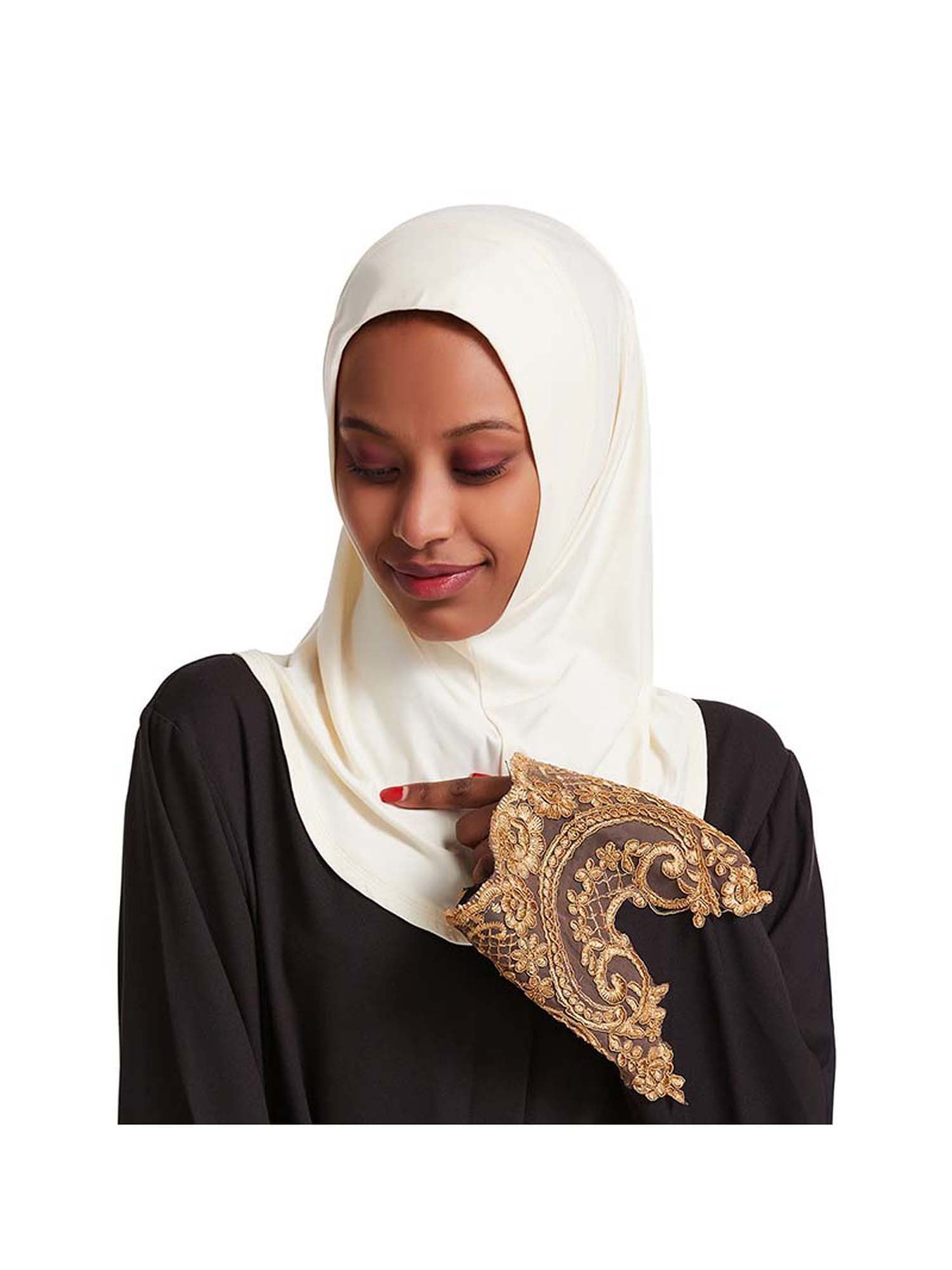 Women Scarf Gold Wire Pearl Muslim Hijab Wrap Shawl Scarves Headwear Hair Wraps 