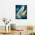 thumbnail image 2 of COMIO  Blue Feather Canvas Wall Art Picture for Living Room Bedroom, 2 of 4