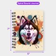thumbnail image 5 of Siberian Husky Portrait Watercolor Vintage Retro Styles Spiral Bound Journal Husky Dog Lover Gifts 5x7in Spiral Notebook - 00001, 5 of 5